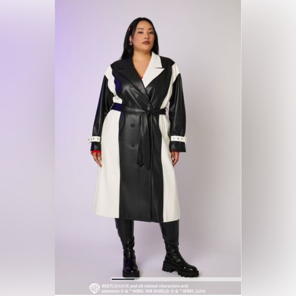 Plus Size Beetlejuice Beetlejuice Trench Coat- Sold out!